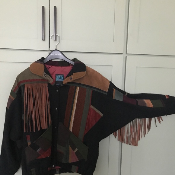 Wool coat with leather accent and trim - Picture 1 of 2